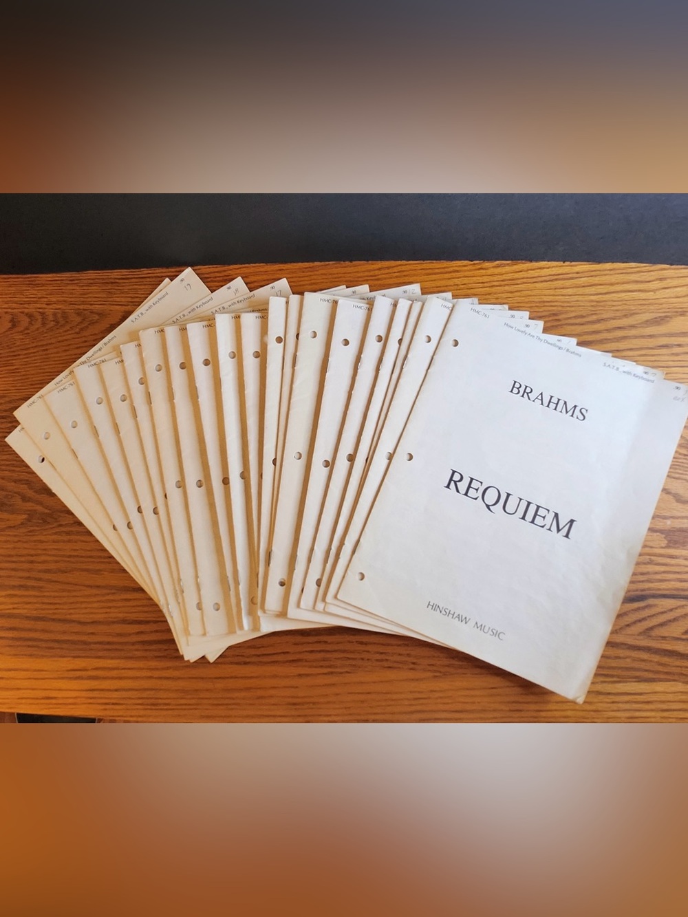 Brahms Requiem Choral Sheet Music How Lovely Are Thy Dwellings 21 copies Hinshaw